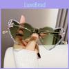 Óculos de Sol Moda Formato Coração Para Mulheres Uv400 Não Polarizado Proteção Solar de Verão