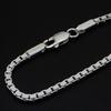Sterling Silver 925 Venetian Silver Thick Box Necklace [100-point Market] Men's Necklace, Chain, Men's Necklace, 2.5mm Chain, 55cm,