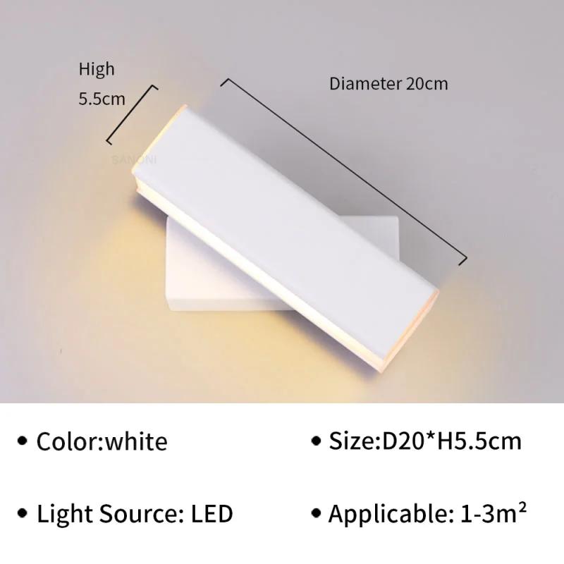 Modern LED Wall Light Hardwares Rotatable Wall Sconces for Bedroom Living Room Indoor Wall Sconces Lighting Fixture Luster