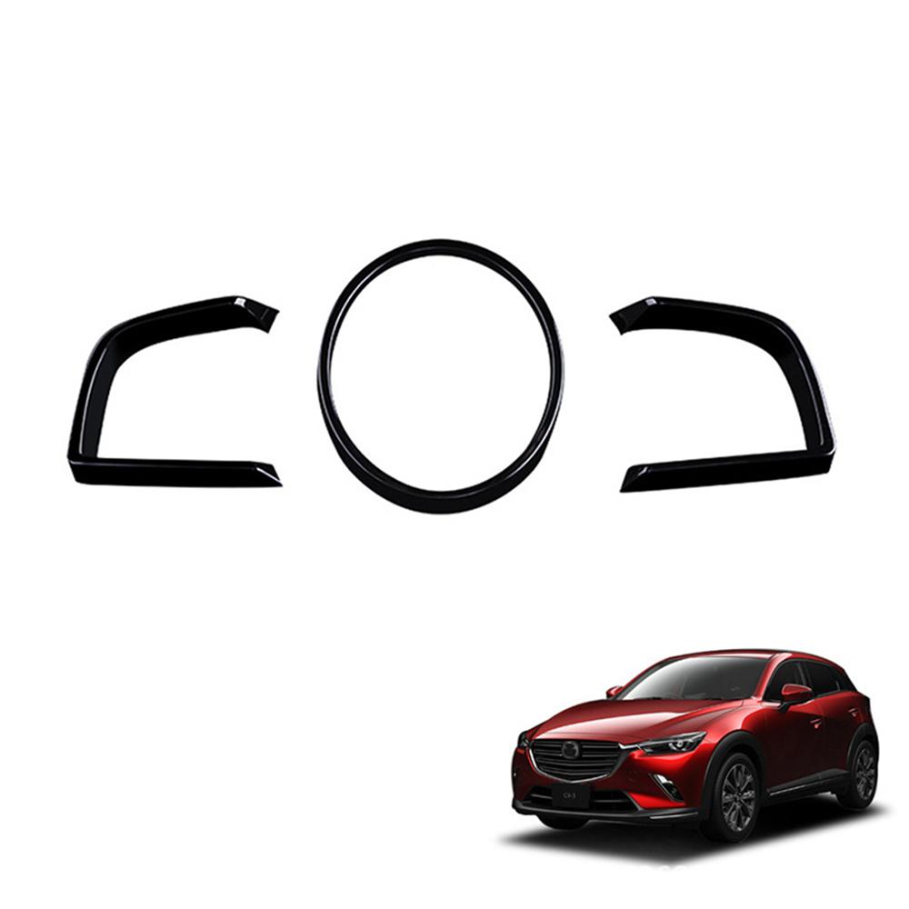 for Mazda3 Axela CX-4 Sedan Mazda 3 Hatchback BM BN 2014~2018 Car Carbon Fiber Dashboard Interior trument Frame Cover Trim чёрный