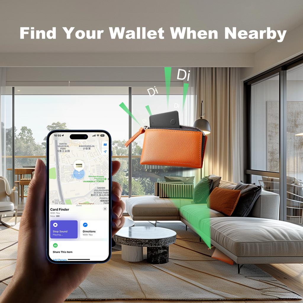 Customized Logo Smart Tracker Find My Key Card Finder Anti-Lost Luggage Device with Find My for Bag Made of Plastic Card Finder