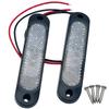 Wezomito LED Reflector Side Small Turn for Passenger Light and Trucks Set of Marker, Universal, 12V/24V, Signal, Reflector, Cars, Trucks, (White, 2)