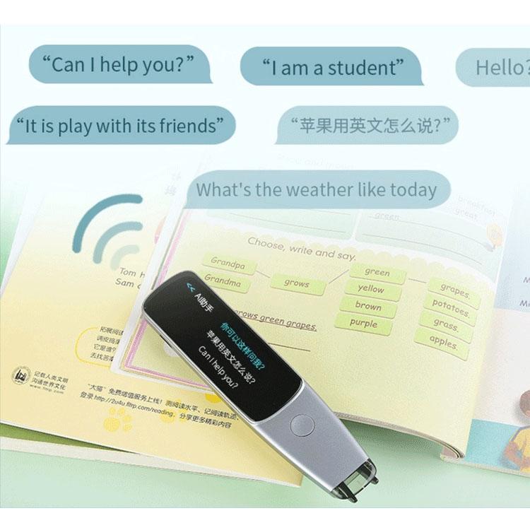 2.98" Air Translator Talking Pen Language Learning Helper Electronic Pen OCR Scanning Wireless Charger Ble Earphone