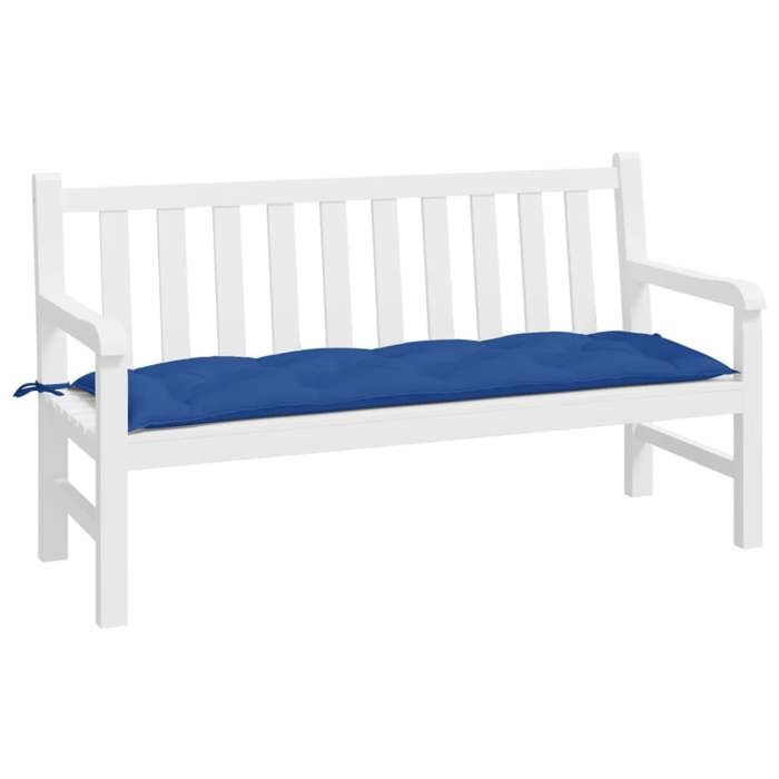 VidaXL Garden Bench Cushion, Bench Cover with String Ties, Waterproof Outdoor Cushion, Royal Blue 361612
