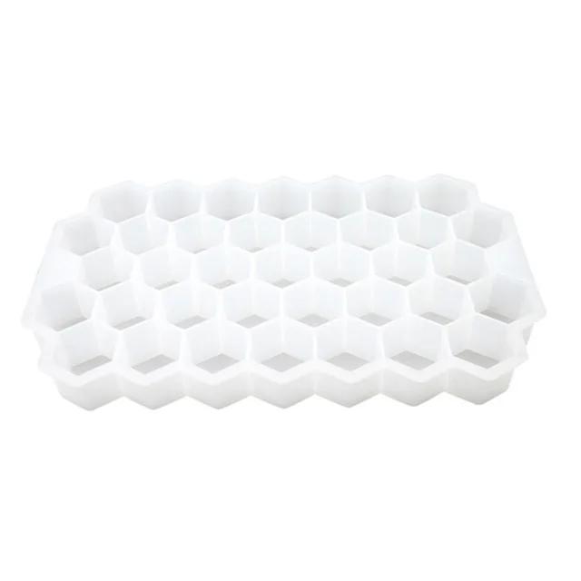 Silicone Honeycomb Shape Ice Cube Tray Silicone Ice Cube Maker Mold with Lids for Ice Cream Party Whiskey Cocktail Cold Drink