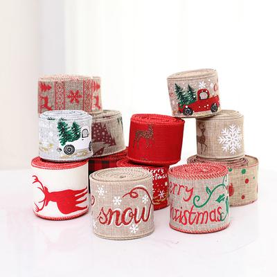 Julebånd DIY Gaveinnpakning Festdekor Linpynt