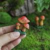 Statue Mini Resin Mushroom Figurine, Miniature Fairy Wild Garden Accessories, Little Ornament Fake for Micro Landscape Plant Pots Bonsai Decor