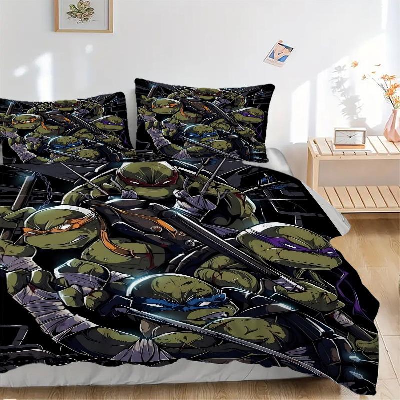

3pcs Turtles Bedding Set. Soft and Comfortable with No Core Included (1x Duvet Cover + 2x Pillow Covers) yy251031060 135x200cm