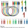 22/30PCS Multimeter Test Lead Kit 4mm Banana Plug To Alligator Clip Test Lead Probe Wire Piercing Probes 3 Different Angles