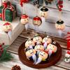 Weihnachtsbaum-Anhänger mit 12 verschiedenen Ausdrücken Weihnachts-Kugel-Schmuck Glas-Anhänger Weihnachten Wiederverwendbares Blasen-Anhänger-Set