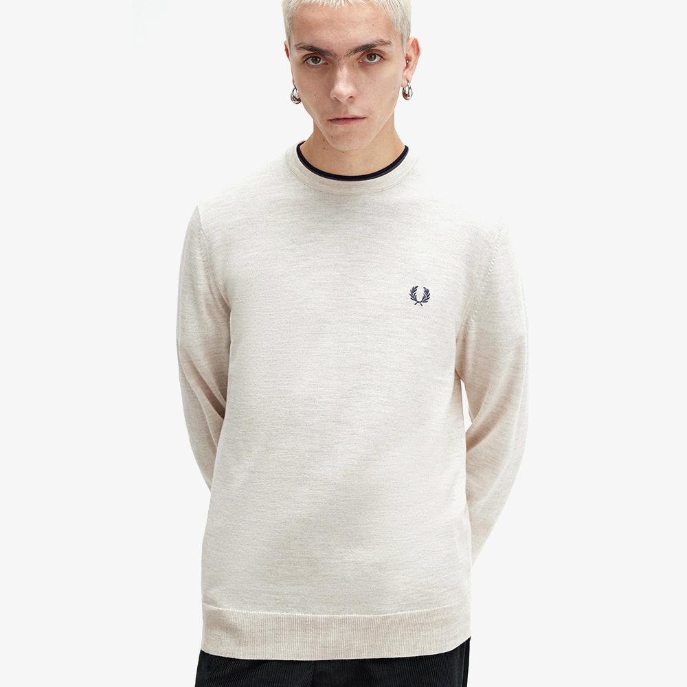 Fred Perry [Baseline] Classic Crew Neck Merino Wool Knit (X23) Afpm2439601-X23