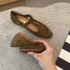 Fashion SUOJIALUN Autumn Women Flat Shoes Fashion Round Toe Slip On Ladies Elegant Mary Jane Shoes Soft Flat Heel Outdoor Dress Ballerin