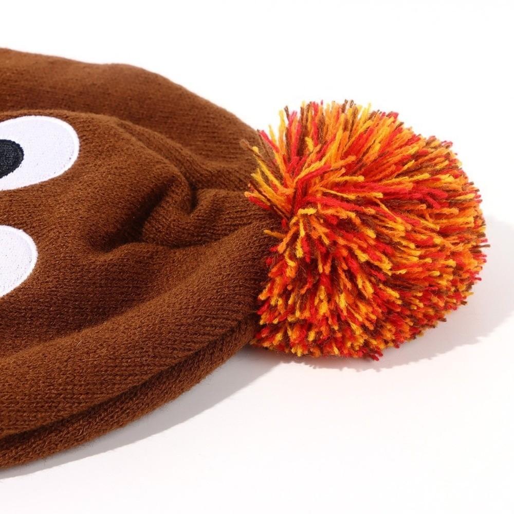 Warm Lining Turkey Hat Windproof Warm Pullover Hat Cute Knit Beanies Thanksgiving Party