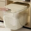 Rice Storage Container Multipurpose Large Capacity Food Grade Rice Storage Bin for Kitchen Cream White L