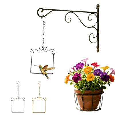 Metal Frame Hummingbird Swings And Perches Outdoor Wild Bird Perch with Wooden Dowel And Hanging Chain for Trunk Lawn Patio Garden