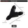 Y4UA Precise Machined AN4 Male Y Block Fitting Splitter With Anodized Aluminum Suitable For Durability Multiple Fluid Systems