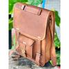 Goat Leather Vintage Laptop Messenger Bag Cross-body Handmade Men's