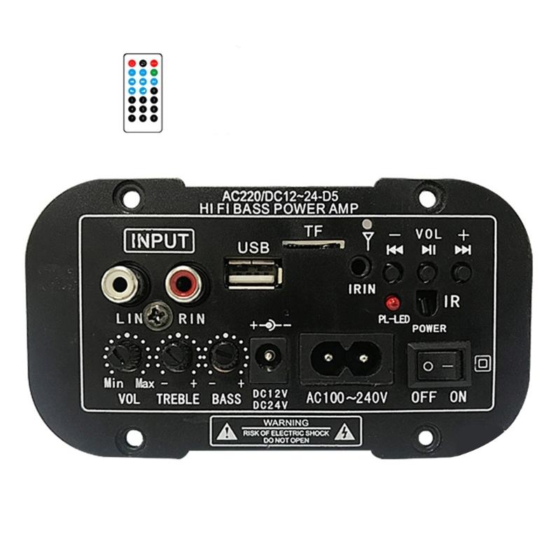 

Підсилювач 30-120 В Сумісний з Bluetooth Аудіо- HiFi Підсилювач DIY FM-Радіо USB-накопичувач USB TF Плеєр Сабвуфер Одноканальний 1