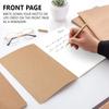 Feela A5 Kraft Horizontal 30 Blank Horizontal Memo Writing Reading Hatron Notebook Notebook, 30-Pack, Ruled, A-Line, 7mm, Sheets, Cover, Waterproof,
