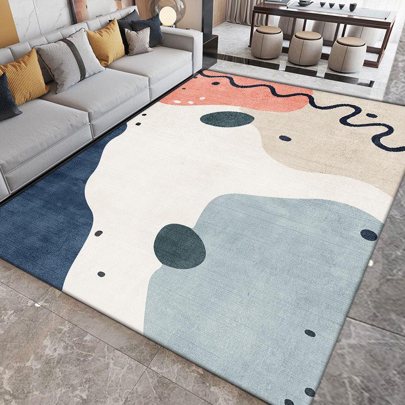 Large Area Rug Non-Woven Washable for Living Room Bedroom Study Nordic Ins Style Commercial Home Decor