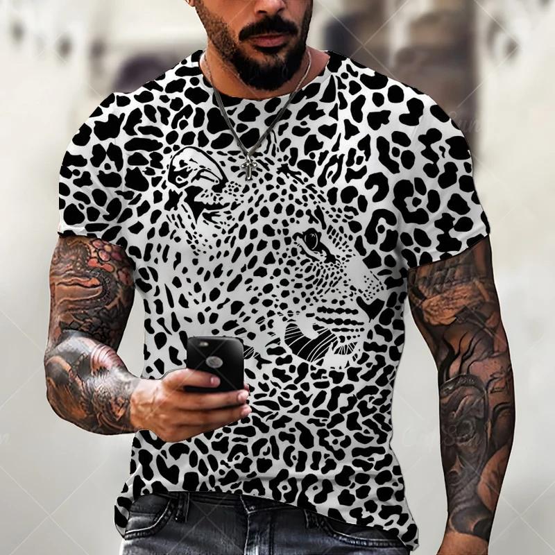 

Футболки Streetwear Forest Leopard 3D Print для мужчин, летние Harajuku, свободные винтажные топы с круглым вырезом и коротким рукавом L