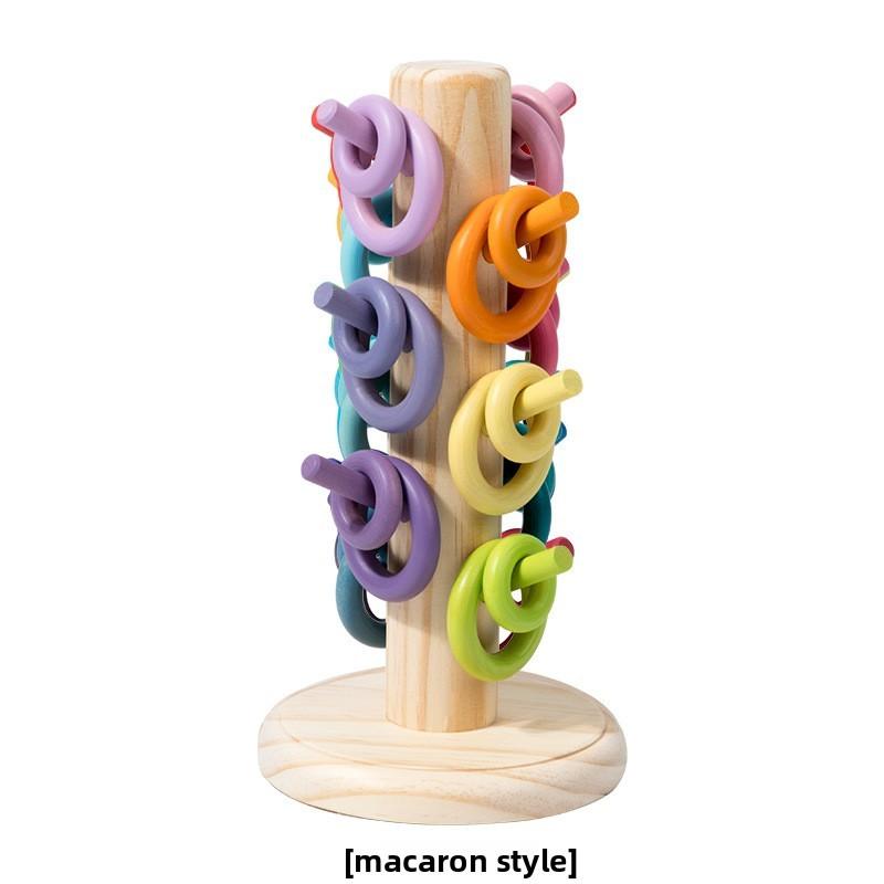 Wooden Rainbow Tree Sorting Toy For Kids Learning Handeye Coordination Educational Gift