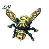 Articulated Robot Action Figure 3D Printed Bee Toy Keychain Ornament Posable Mechanical Precision Gift Insect Figurine for Desktop Car Dashboard
