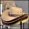 White Fang Western Cowboy Bred för Män och CZA352 Hatt, Skärm, Snygg, Utomhus, Kvinnor, (Kaffe)