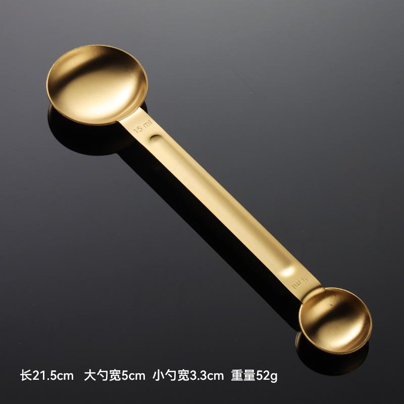 430 stainless steel double-ended measuring spoon 15ml5ml size, baking measuring tool, dosage spoon model