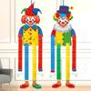 2Pcs Clown Figure Hanging Ornament Folding Paper Clown Decoration For Birthday Halloween Carnival Festival Decorations