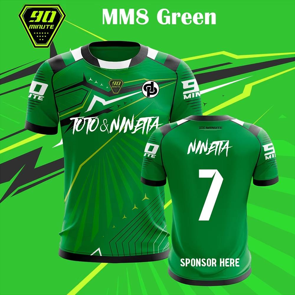 Summer New 90 Minutes Series MM8 Jerseys Football T-shirts Outdoor Sports Breathable Quick-drying Tops Crewneck Tees