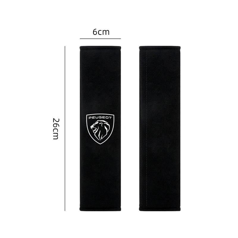 2pcs Auto cotton Seat Belt Cover Case For Peugeot 206 v 307 308 3008 207 208 407 508 2008 5008 107 106 Accessories