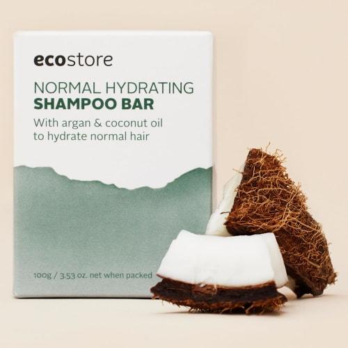 ecostore Shampoo Bar Smooth & Moist Solid Shampoo Non-Silicon Non-Silicone Shampoo Moist Smooth Plant-derived Apple, Jasmine, Vanilla scent