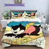 Felix the Cat  Pattern Bedding Quilt Set  Home Decoration  Gift (1 * duvet cover + 2 * pillowcase  without core)