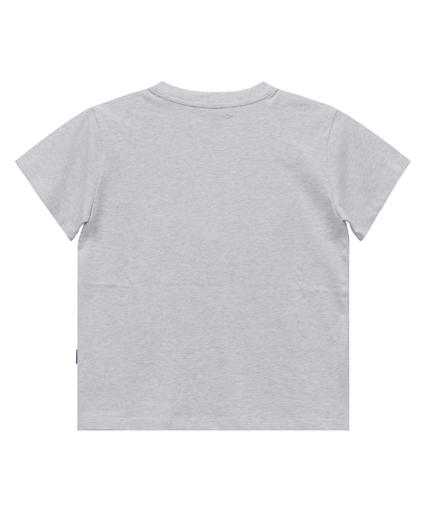 HOODHOOD Alien Slogan Short Sleeve T-Shirt Melange White