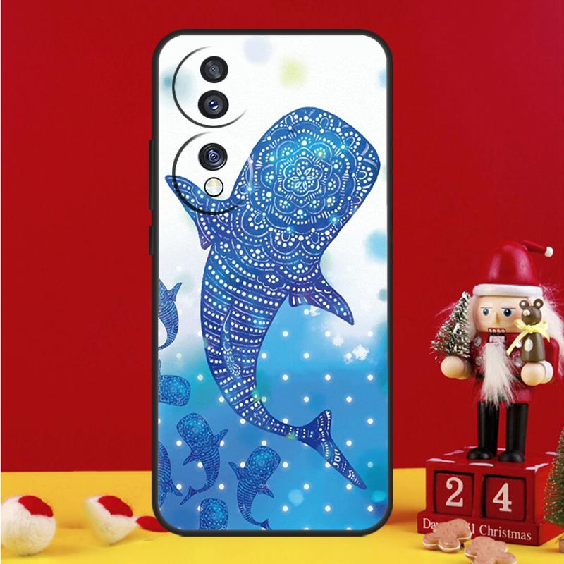 Cartoon Whale Case For Honor Magic 5 6 7 8 Pro Honor 200 400 50 70 90 Lite X8b X8c X9a X9b X9c Win RT Cover