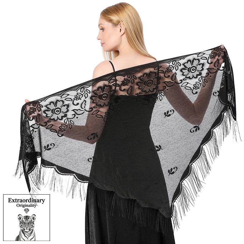 New Lace Triangle Scarf, Bride Bridesmaid Group Wedding Dress, Banquet, Shopping, Tourism Scarf, Girl