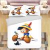 Pinocchio Cartoon Duvet Cover Set 3 Piece Soft Breathable Bedding Lightweight For Home Student Dormitory Bedroom Ideal Gift