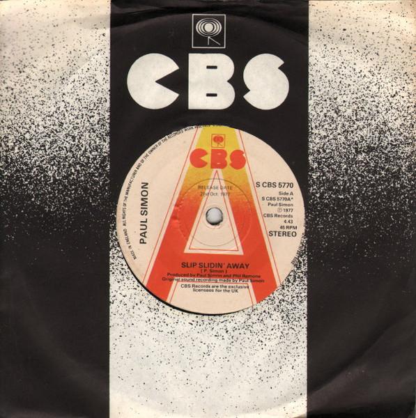 

7inch Record PAUL SIMON - Slip Slidin Away SCBS5770PROMO CBS 1977 UK Rock Used