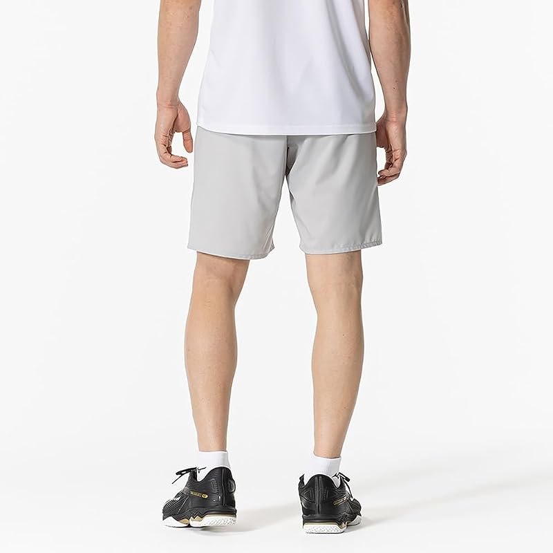 Tennis/Badminton Game Shorts, Half Shorts, Japan Badminton Association Approved, Unisex, 62JBB023, Adult, Vapor Silver, Size L