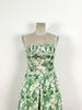 Vietnamese Designer Floral Embroidered Suspender Dress & Slim Split Long Skirt Set