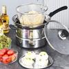 Deep Fryer Pot Stainless Steel Fry Pot with Basket and Lid Food Grade Deep Fryer Multifunctional Deep Frying Pot