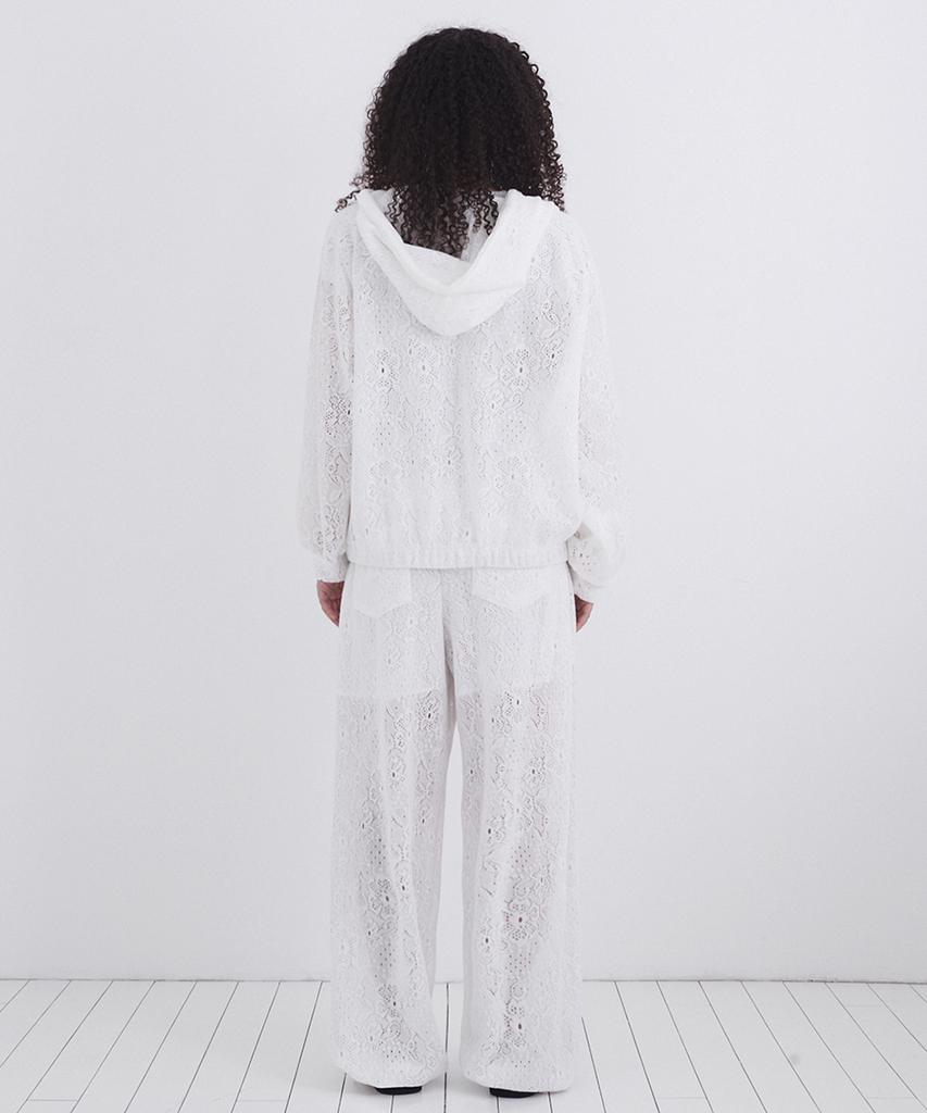 Soleubi Lace Side Fold Pants / White