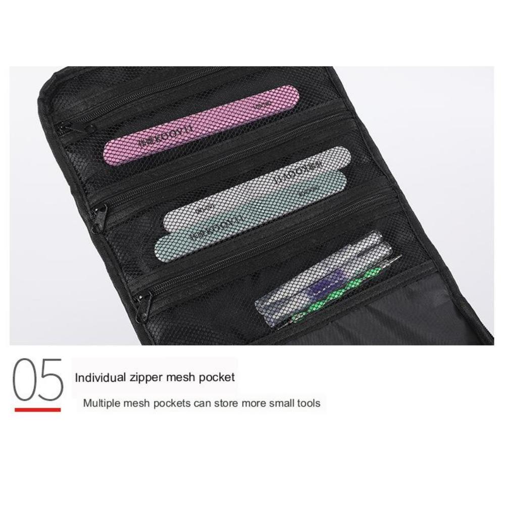 Portable Makeup Cosmetic Bag Organizer Beauty Nail Toolbox Large Capacity Travel Storage Bag Simple Handheld Makeup Case