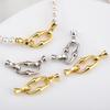 18K Copper Gold Plated Double-Headed Bamboo Joint Buckle for Pearl Necklace Bracelet Closures Buckles DIY Jewelry Accessories