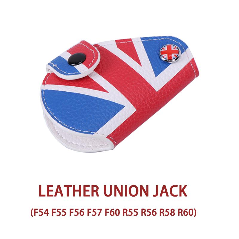 

Car Smart Key Case Cover Leather Union Jack Key Bag For Mini Cooper F54 F55 F56 F57 F60 R55 R56 R57 R60 R61 Auto Accessories F54 F55 F56 F57 F60