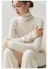 HE Basic Aesthetics Women's Cashmere Turtleneck Loose Fit Seamless Wool Sweater