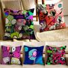 Animation Surreal IInvader ZZim Cushion Cover Pillowcase Antidustmite Living Room Sofa Decor Cushion Room