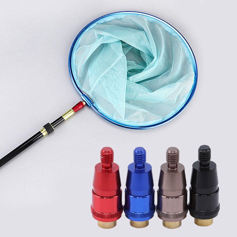 Angelrute Stangenverbinder 8mm Schrauben Schnellverschluss Kescherkopf Adapter Angelkescher Landeharpune Tauch-Aluminiumlegierung Kescherstangen Teile