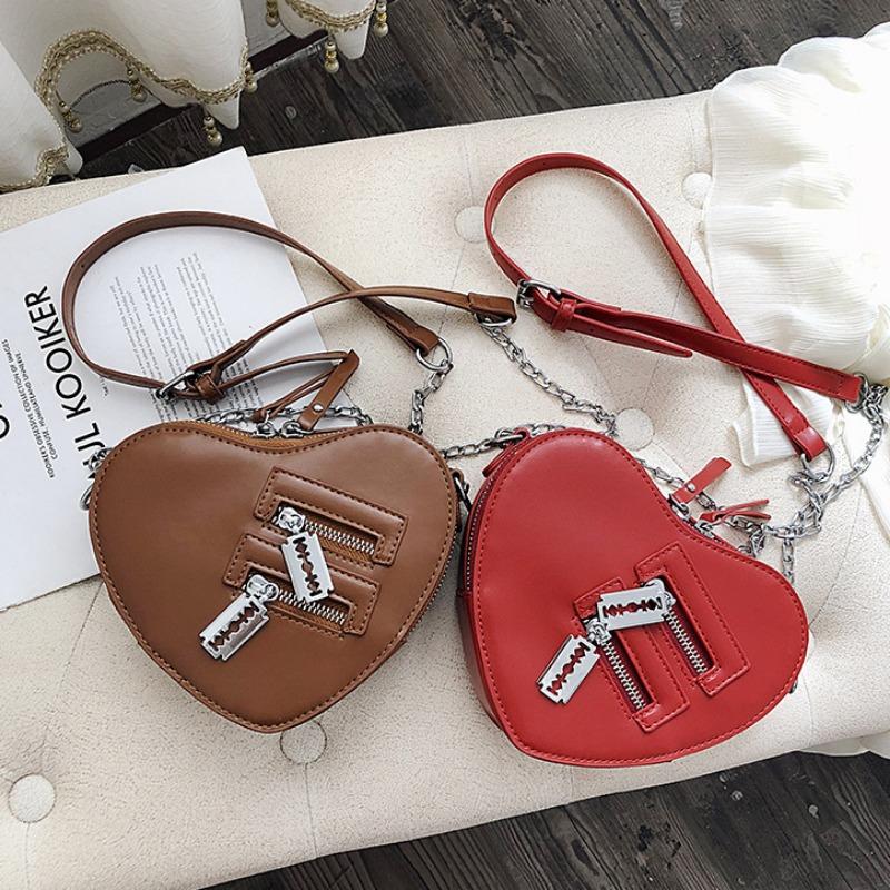 Brand Heart Tote Bag For Women Stone Pattern Pu Leather Crossbody Bags Female Compact Shoulder Bags Cute Purse Handbags